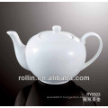 780ml 2014 hot sale drum shape hotel and restaurant utilisé porcelaine thé pot en gros